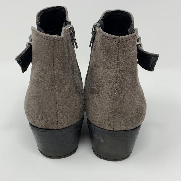 Soda Gray Faux Suede Side zip Bootie Size 7.5 - Picture 6 of 8